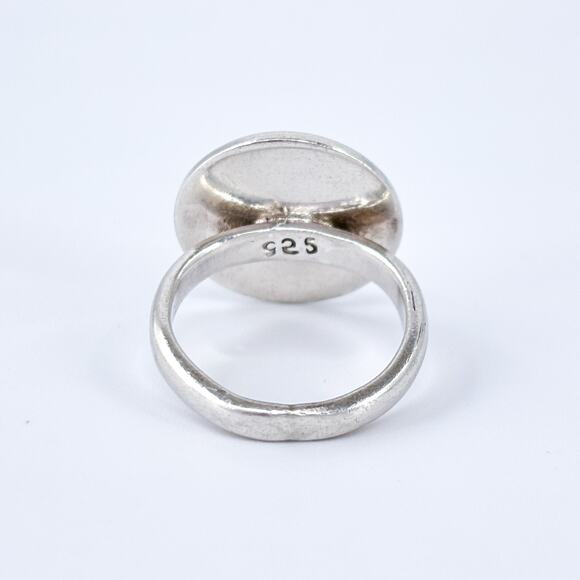 Sterling Silver Monogram Signet Ring | Size 6 | Vintage | Personalized Engraved - Picture 4 of 9